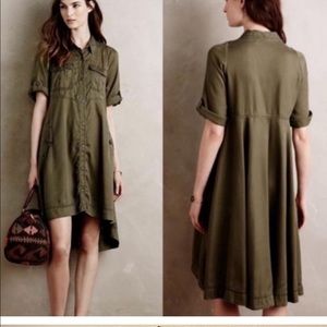Holding Horses Green Swing Dress with POCKETS